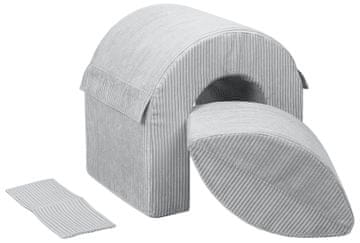 slomart Tunel komplet 2 velikih penastih blokov (barva: siva (žametna))