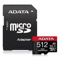 ADATA MicroSDXC kartica 512GB High Endurance UHS-I C10 V30 A2 + SD adapter