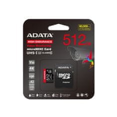 ADATA MicroSDXC kartica 512GB High Endurance UHS-I C10 V30 A2 + SD adapter