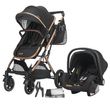 Coccolle Otroški voziček Coccolle Ravello 3 in 1 travel system Črna