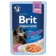 Brit Premium Cat D fileti Gravy Salmon Sterilizirano 85g
