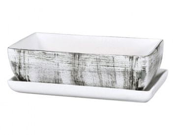 KAKTUA GRID škatla + keramični mat krožnik 30cm