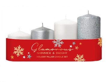 Adventne sveče GLAMOROUS MIX d5x5/6,5/8/9,5cm