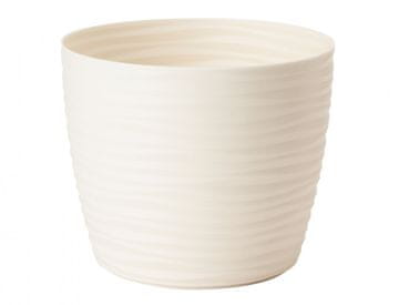Pokrov za cvetlični lonec SAHARA PETIT plastični mat d19x16cm, bež