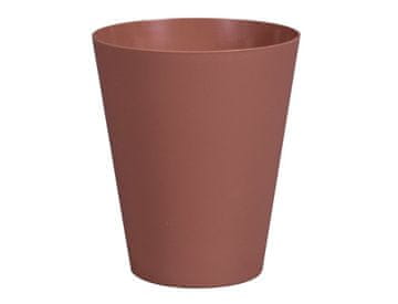 Pokrov za cvetlični lonec VANDA ORCHID plastični mat d13x15cm, rdeče-rjav