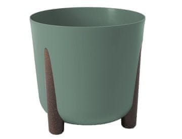 Prevleka za cvetlični lonec FRIDA ECO 4v1 plastika d21x20cm, sivo-zelena