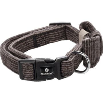 Ovratnik iz tekstila Herbert temno rjave barve 25-40cm Flamingo