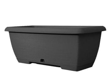 TERRAE MIDI plastična škatla s krožnikom 65 cm, antracit