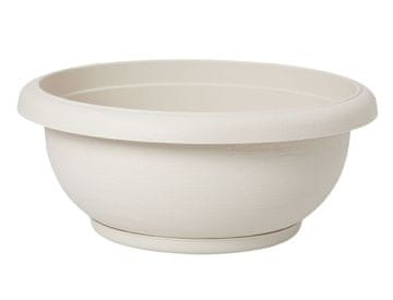 TERRAE plastični vrč s krožnikom, d35x14cm, bel