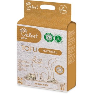 Mačja stelja Velvet Paw Tofu Natural 6l /2,6kg