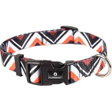 Flamingo Ovratnica najlon Stian oranžna in bela M 2x40-55cm