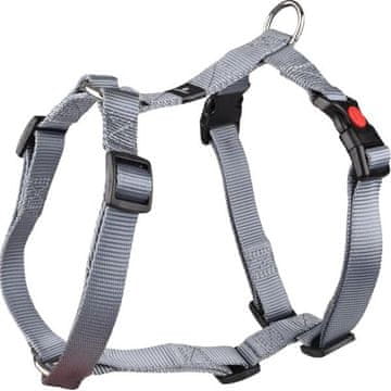 Flamingo Najlonski pas Ziggi sivi M 2x45-65cm