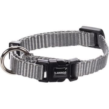 Flamingo Ovratnik najlon Ziggi siv XXS 1x15-25cm