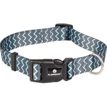 Flamingo Ovratnik najlon Sinam siv L 2,5x45-65cm