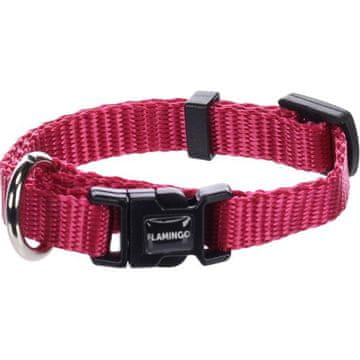 Flamingo Ovratnik najlon Ziggi burgundska XXS 1x15-25cm