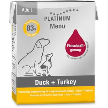 Platinum Dog Menu raca + puran 185 g
