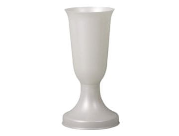 Vaza za pokopališča MEMORY iz težke plastike d15x30cm, bela