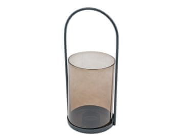 Svečenik CHIMNEY steklo z ročajem strojno izdelan d10x27cm