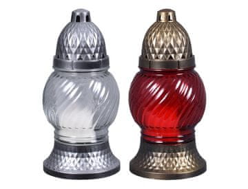 Pokopališka svetilka KOULE STRIPES steklo 60g d11x21cm