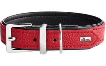 Hunter Ovratnica iz umetnega usnja Vega, rdeča/črna 2,2 x 18-24 cm