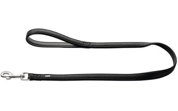 Hunter Usnjeni povodec Vega, črn 1,5 x 110 cm