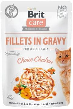 Brit Care Cat kapsule. Fileji v omaki Choice Chicken 85 g