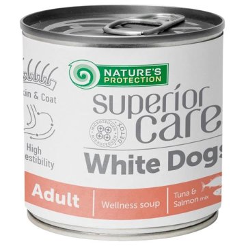 Nature's Protection Superior Care Soup Adult White Dogs Losos in tuna 140 ml
