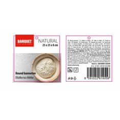 Banquet NATURAL okrogel pladenj za vzhajanje kruha 25 x 25 x 8 cm