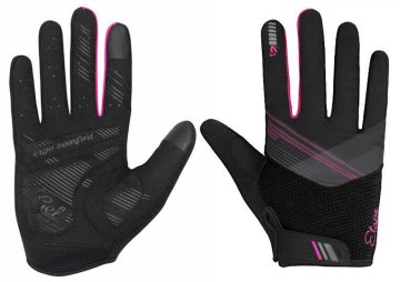Etape Paola+ kolesarske rokavice črno-rožnate velikosti L