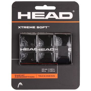 Head XtremeSoft 3 overgrip wrap tl. 0,5 mm črna, pakiranje po 3