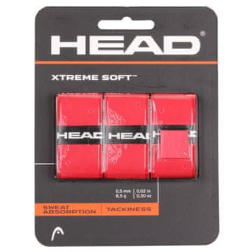 Head XtremeSoft 3 overgrip wrap tl. 0,5 mm rdeča, pakiranje po 3
