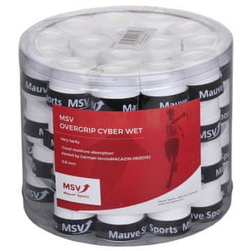MSV Cyber Wet overgrip wrap tl. 0,6 mm bela pakiranje 1 kos