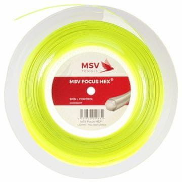 MSV Focus HEX teniška pletenica 200 m rumena neon premera 1,23