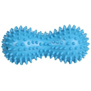 Dvojni masažni pripomoček z žogo modre barve 37206