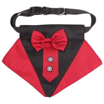 Uradni metuljček za pse rdeča oblačila velikost M