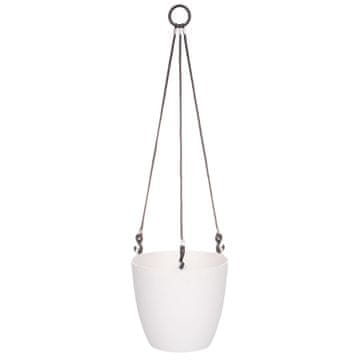 Plastkon Ariella viseči lonec bele barve premera 25 cm