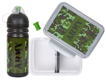 Pakiranje vojaške steklenice in škatle s prigrizki 1 komplet