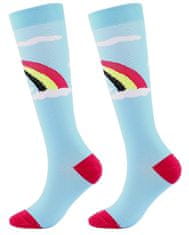 Merco Mavrične ženske kompresijske nogavice za kolena velikost L