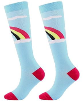 Merco Mavrične ženske kompresijske nogavice za kolena velikost L