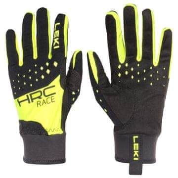 Leki HRC Race tekaške rokavice črno-rumene velikosti 10,5