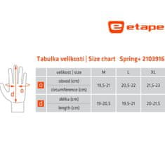 Etape Kolesarske rokavice Spring+ črno-rumena oblačila velikost M