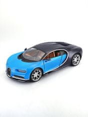 Maisto - Bugatti Chiron, modra barva, montažna linija, 1:24