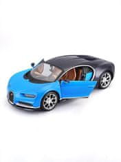 Maisto - Bugatti Chiron, modra barva, montažna linija, 1:24