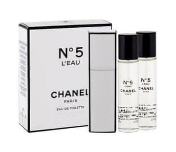 Chanel No. 5 L´Eau - EDT 20 ml (steklenička za ponovno polnjenje) + polnilo (2 x 20 ml)