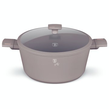 Berlingerhaus Kozarec s titanovo površino in pokrovom 28 cm Taupe Collection BH-8102