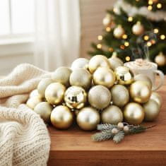 HOMESTYLING Božični okraski kroglice komplet 26 kosov šampanjec KO-CAN302050