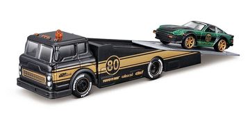 Maisto - Design Elite Transport, tovornjak z rampo + 1980 Datsun 280ZX (S130), 1:64