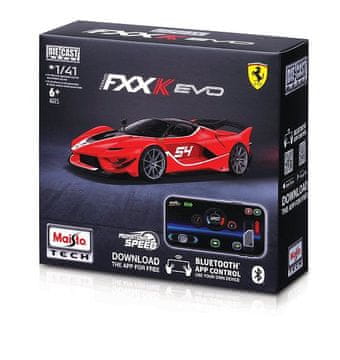Maisto RC - DIE-CAST METAL z lučmi, Ferrari FXX-K EVO, rdeča, 2,4 GHz, USB, XTR, Bluetooth 5.0