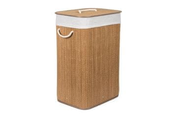 G21 koš za perilo 72 l, bambus z belo košaro