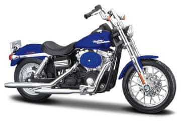 Maisto - HD - Motorno kolo - 2006 Dyna Street Bob, kovinsko modra, serija 44, 1:18